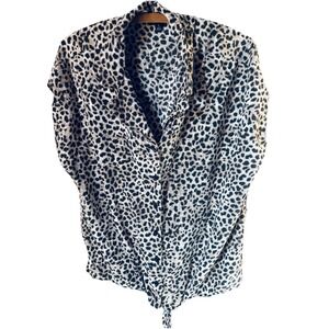 Torrid Womens 1 Animal Print Button Up‎ Shirt Summer Festival Fair Whimsygoth